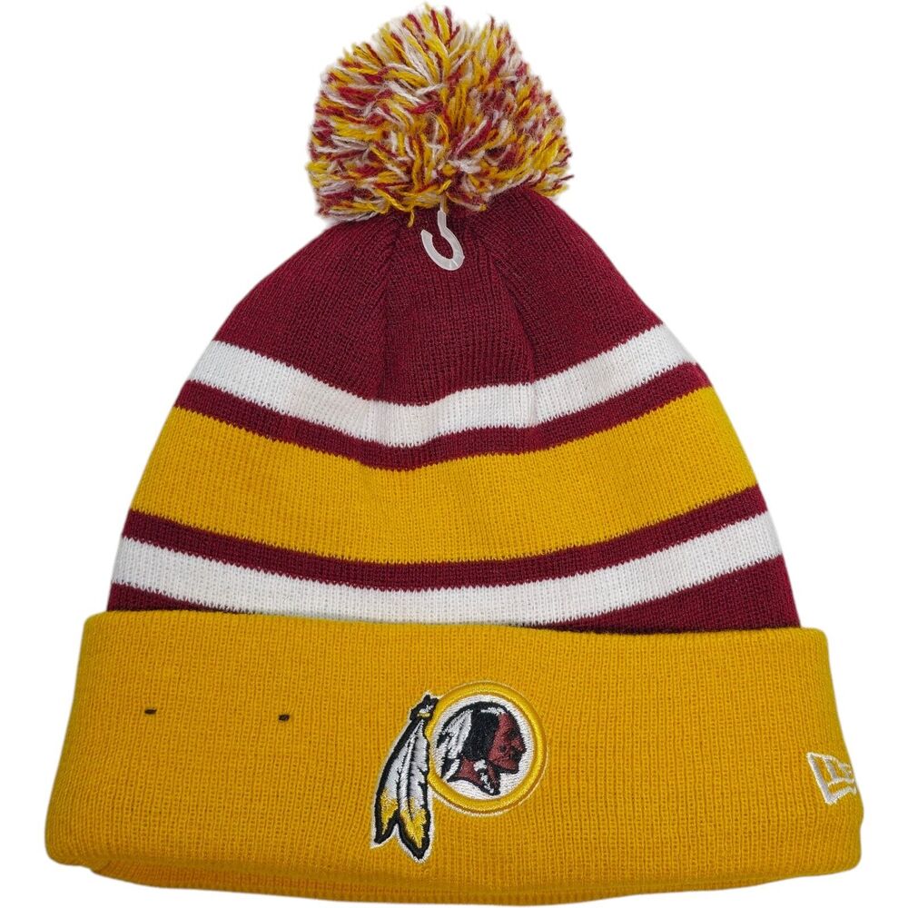Vintage New Era Washington Redskins NFL Youth Knit Winter Hat Cap Pom Beanie